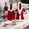 Christmas Wine Bottle Dress Up Skirts Creative Red Wine Champagne Bottle Covers Creative Gift Idea Christmas Decorations YFA2216