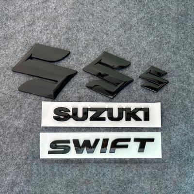 4 peças 5 peças Suzuki Swift plástico dianteiro traseiro carro 3D volante adesivo letra modificada decoração
