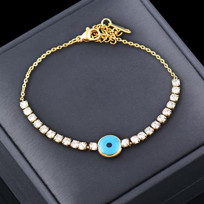 Titanium Titanium Steel Blue Eye Vermiculite Bracelet