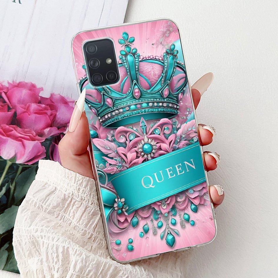 For Samsung Galaxy A71 Case SM-A715F Cover Fashion Butterfly Flower Soft Clear Silicone Phone Cover For Samsung A51 A 51 5G Capa