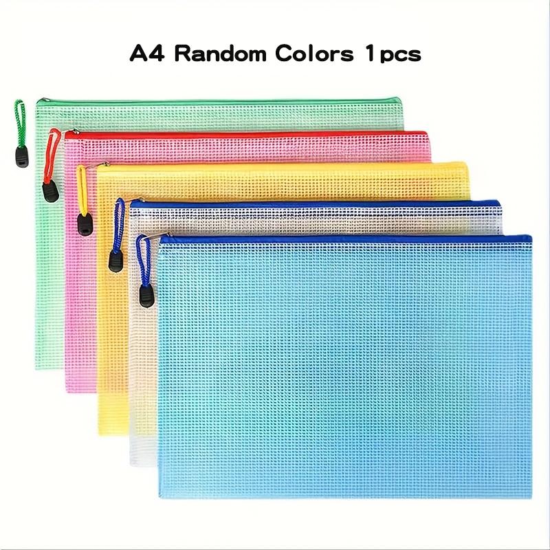 

A3/A4 Waterproof Plastic Zipper Paper File Folder Book Pencil Pen Case Box File Document Storage Bag for Office Student Supplies