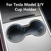 Water Cup Holder For Tesla Model 3/ Y 2025-23 Central Control Cup Holder Holder Protective Cover Interior Insert Storage Box