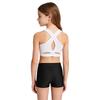 Ärmellose Weste mit Kreuzrücken-Cutout und High-Waist-Shorts mit V-Ausschnitt für Mädchen Yoga Laufen Fitnessstudio Activewear Performance