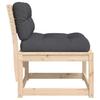 Garden Sofa with Cushions Solid Pine Wood
