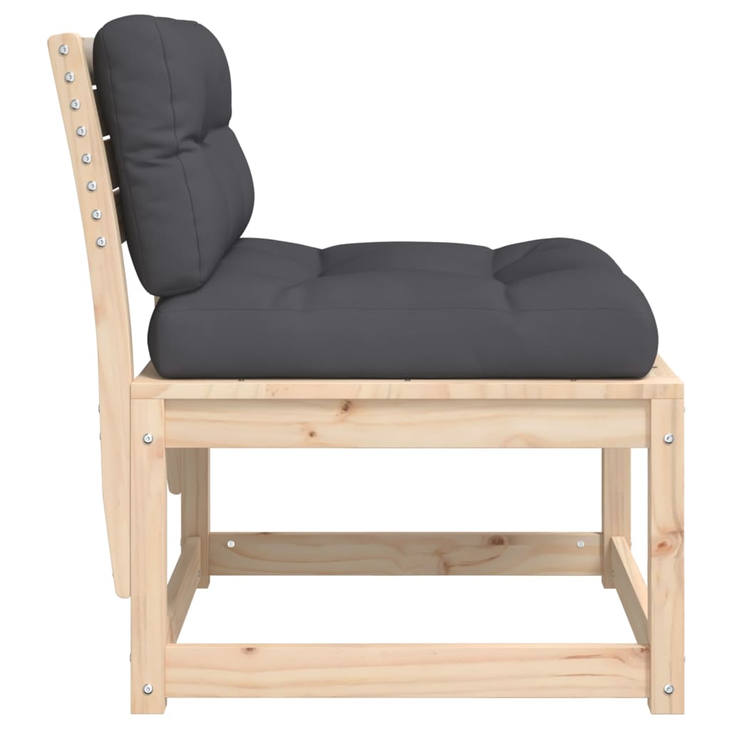Garden Sofa with Cushions Solid Pine Wood