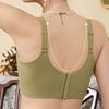 Embroidery Flower Underwear Bra Without Steel Ring Gathered Adjustable Side Breasts Anti-sagging Bra