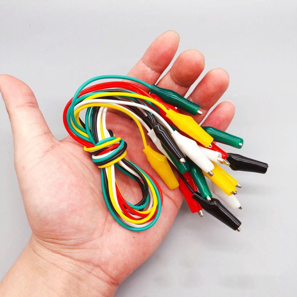 

30 Pcs Solder Ports Alligator Clips with Wires Crocodile Electrical Test Hand Tool 45mm