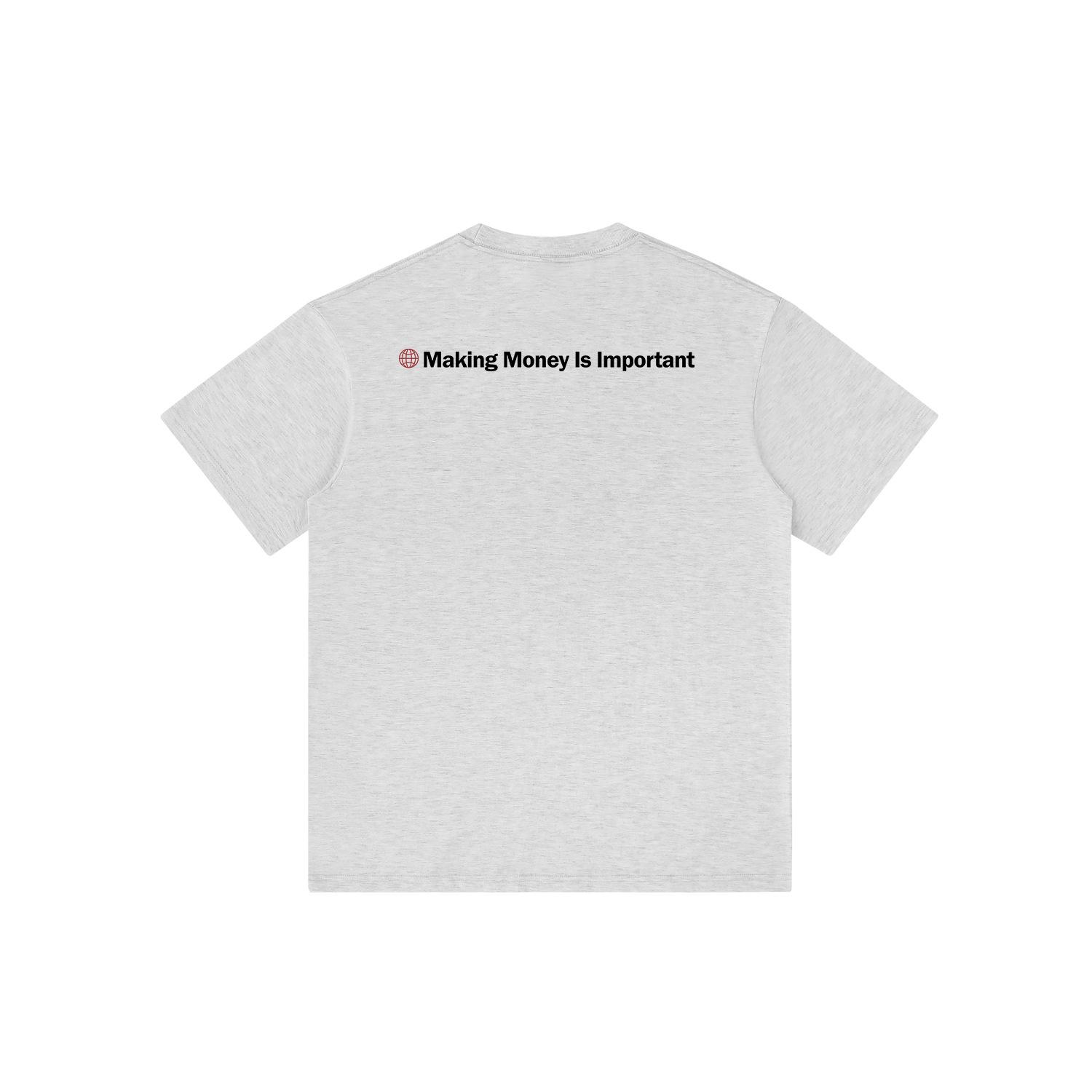 

Unisex Cotton Drop-Shoulder T-Shirt with Classic Letter Print Design Medium