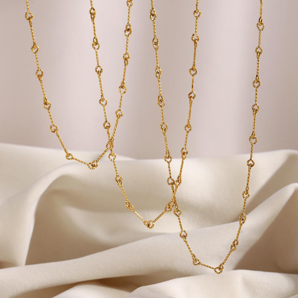 MamacitaSlay 316L Stainless Steel Geometric Necklace Waterproof 18K Gold Plated Jewelry Women's Creative Minimalist Necklace