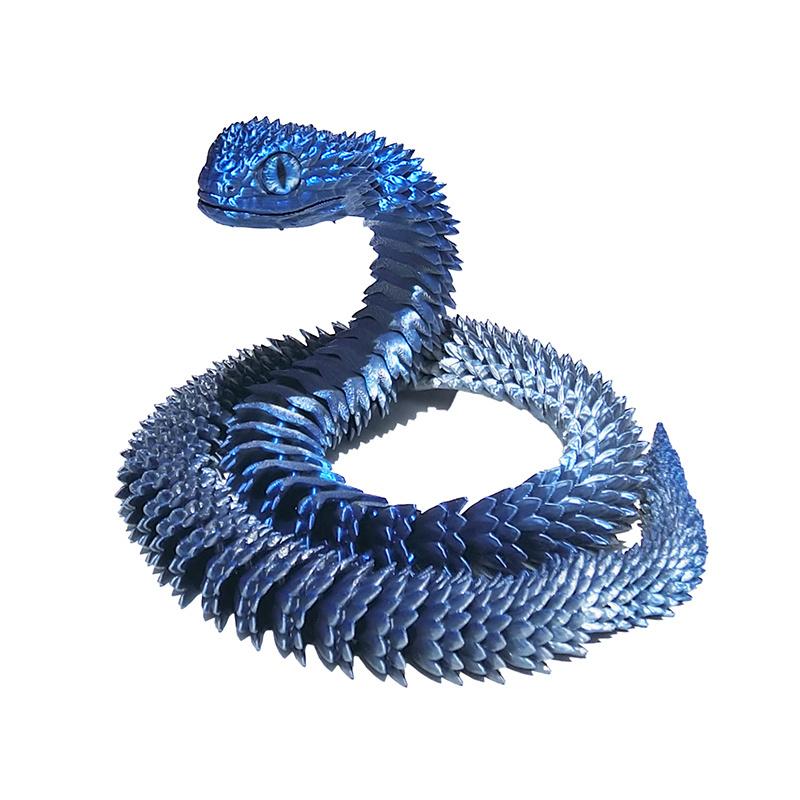 30-60cm 3D Printed Snake Flexible Joint Snake Model Toy Printed Figure Office Desktop Decor Ornament Birthday Gift Stress Relief