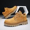 2024 Winter Ankle Boots Men's Boots Outdoor Comfortable Yellow Boots with Classic Design High Top Men Casual Shoes