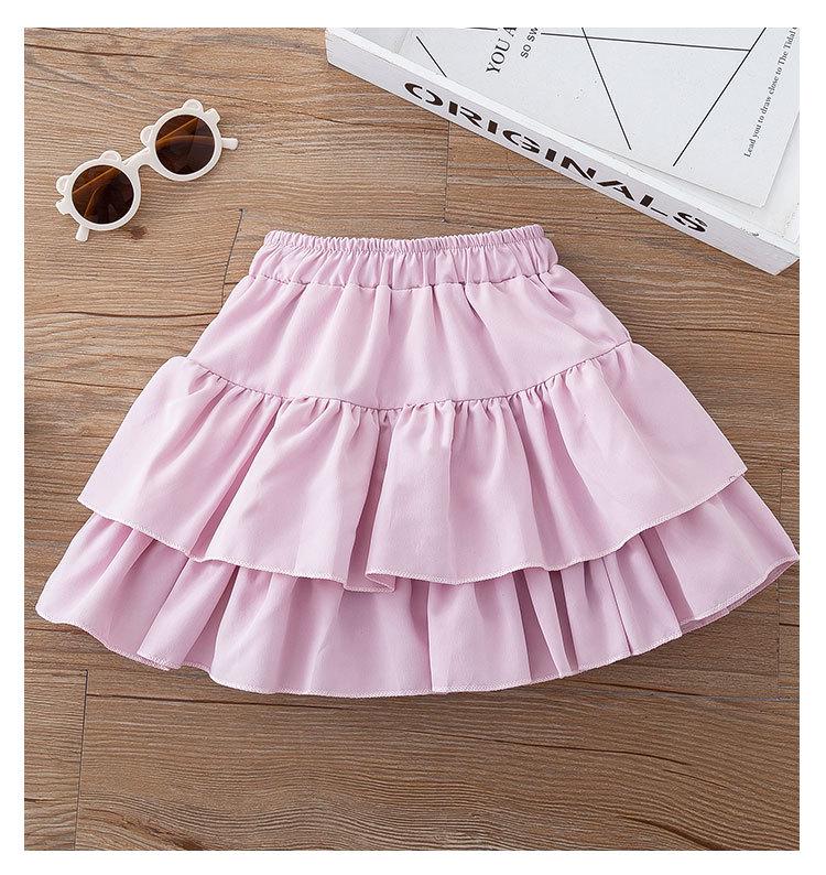 

Girls College Style Pleated Skirt - Anti-Exposure, Puffy Design for All Seasons 130 cm