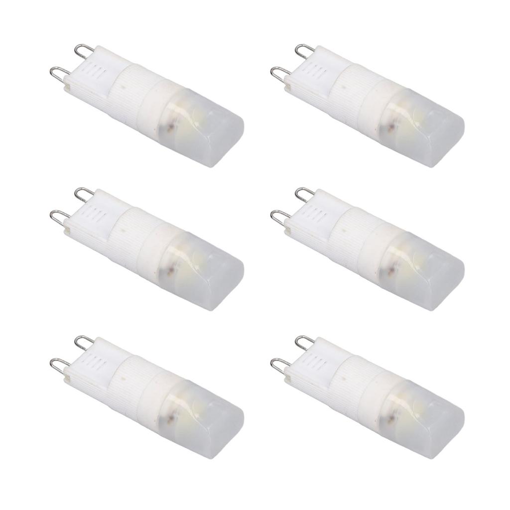 6pcs G9 LED Bulb Energy Saving General Standard Interface 360 Degrees Heat Dissipation Cold White Light