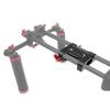 Camera Base Plate with 15mm Rod Rail Clamp Aluminum Alloy Multipurpose Tripod Baseplate for Camera Video Rig