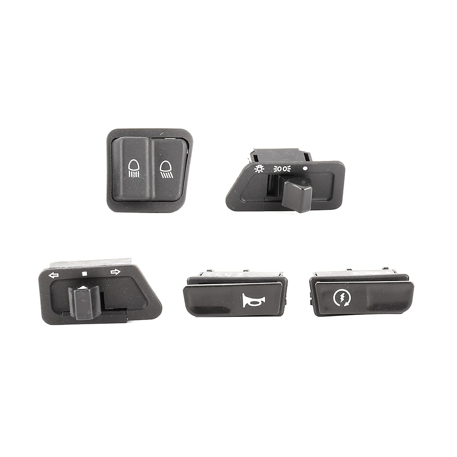 

Motorcycle Switch Button Kit, 5pcs Motorcycle Starter, High Low Beam, Headlight, Horn, Turn Button Kit Fit for GY6 EIMSOAH3rqspm6tb4
