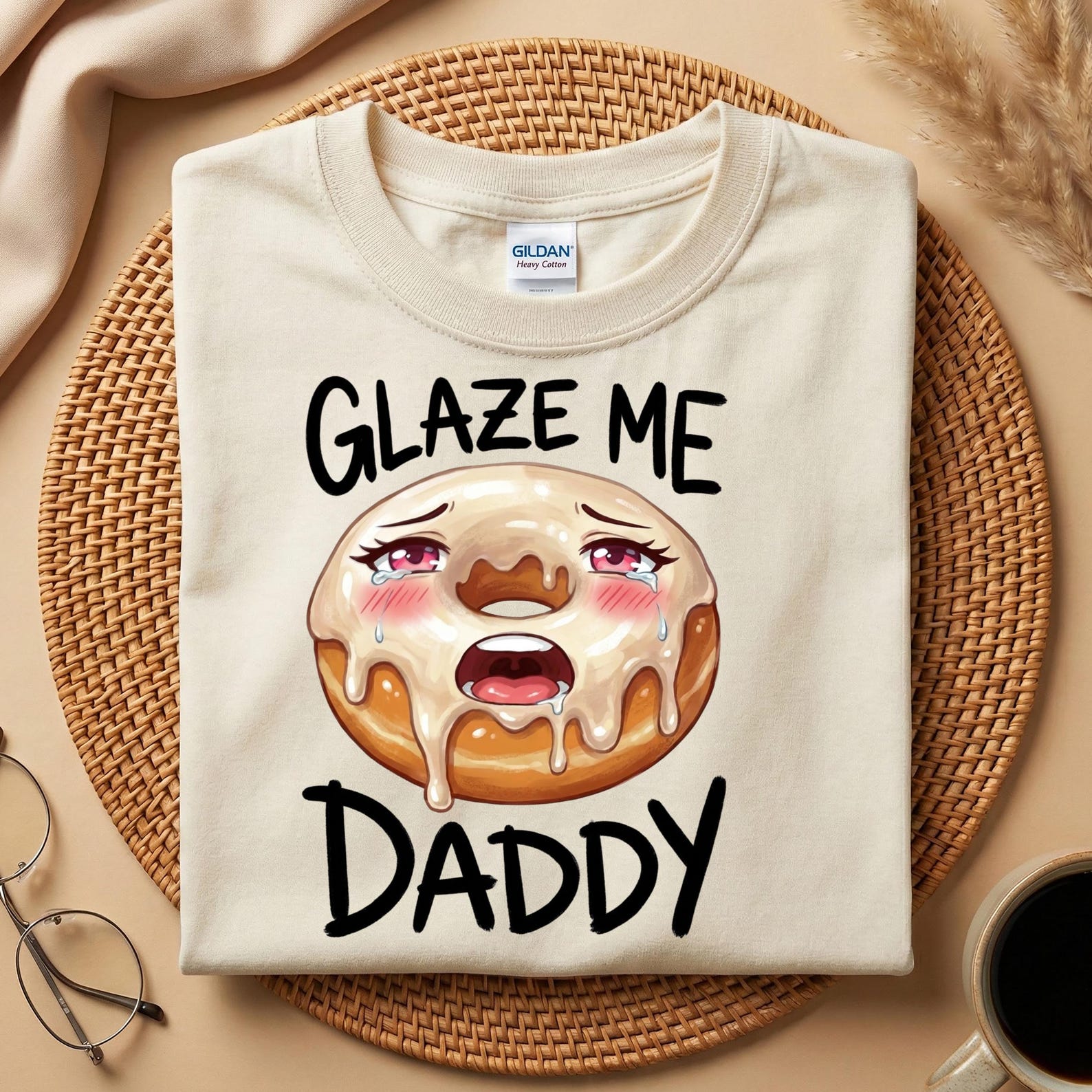 Glaze Me Daddy Donut T-Shirt, Funny Food Humor Shirt, Sarcastic Donut Tee, Funny Adult Humor Gift, Donut Lover Shirt 2XL