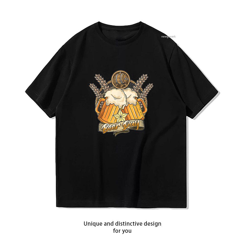 Beer Day Salute International Beer Day Shirt Woman Man Summer Cotton Graphic T Shirts Adult Streetwear Camisetas Breathable