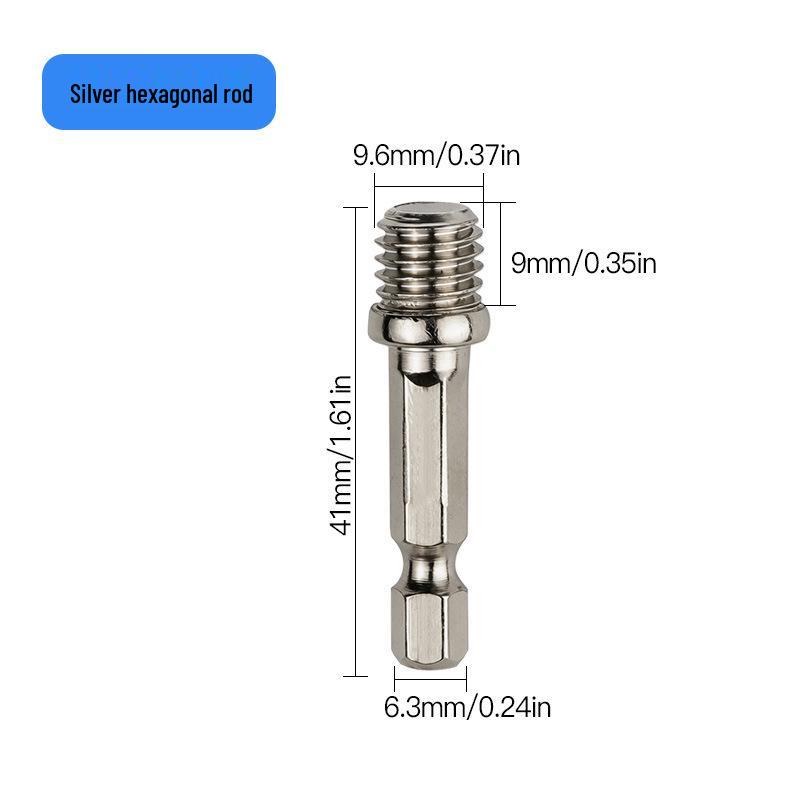 Cordless Drill To Grinder Adapter: Polishing & Cutting Tool with Self-Adhesive Pad