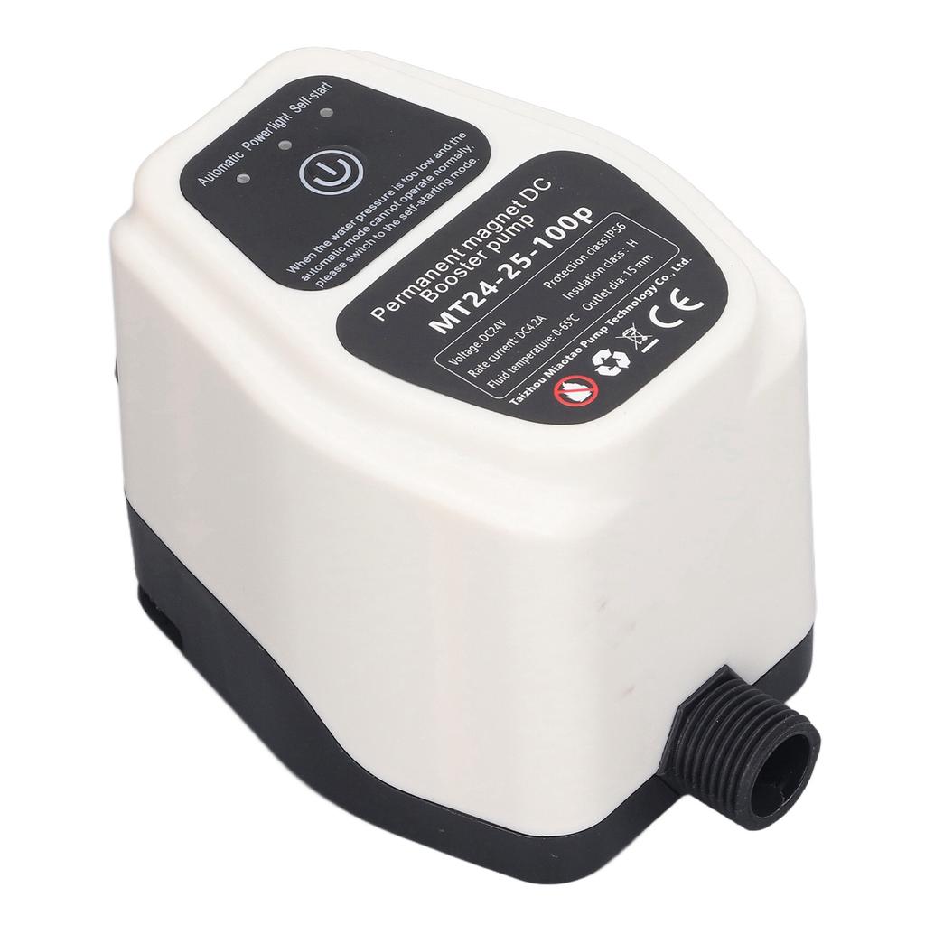 Booster Pump 100W 24V 25L Full Automatic Intelligent Sensing Quiet Water Pressure Boost Pump 100‑240V EU Plug