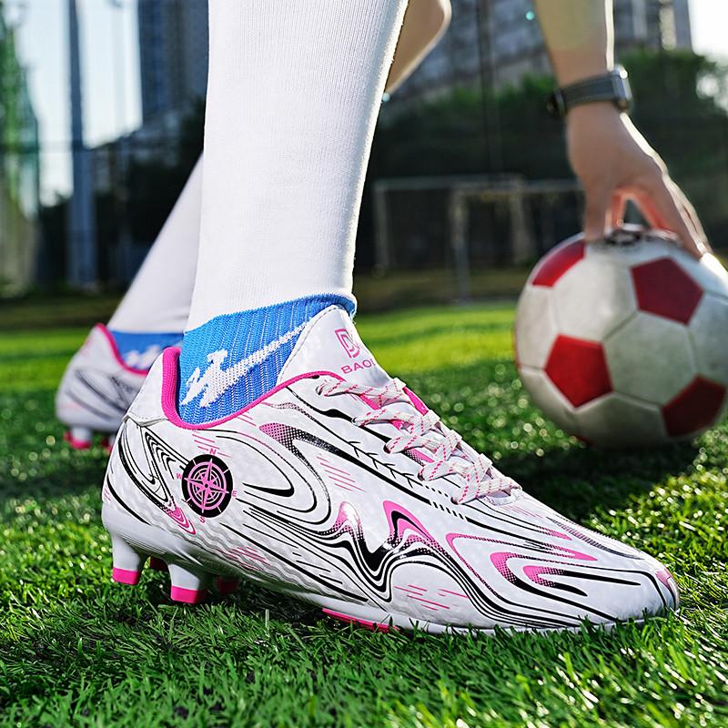 New Design White Golden Soccer Shoes for Men Women Crampons Football Cleats Cheap Sneakers Kids Football Boots zapatos de futbol