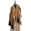 Wind Autumn And Winter Geometric Shawl Temperament Imitation Cashmere Scarf Women'S Double-Sided Printing Warm Outer Scarf