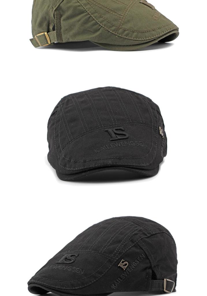 Unisex Spring/Summer Cotton Flat Cap: Retro British Fashion Forward & Casual Beret