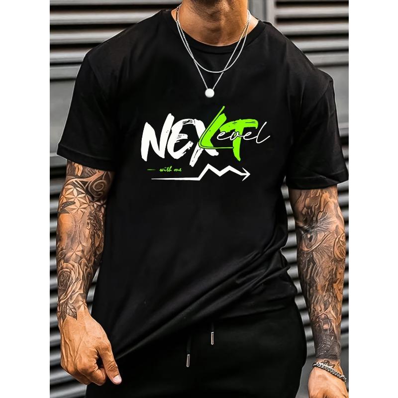 Trendy, Fashionable, and Versatile Creative Pattern Men's Pure Cotton T-shirt, with a Versatile Design, Trendy Style, Suitable for Daily Casual Wear