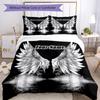 3PC Custom Name Angel Wings Bedding Set Duvet Cover Closure Includes 1 Duvet Cover & 2 Pillowcases for Bedroom