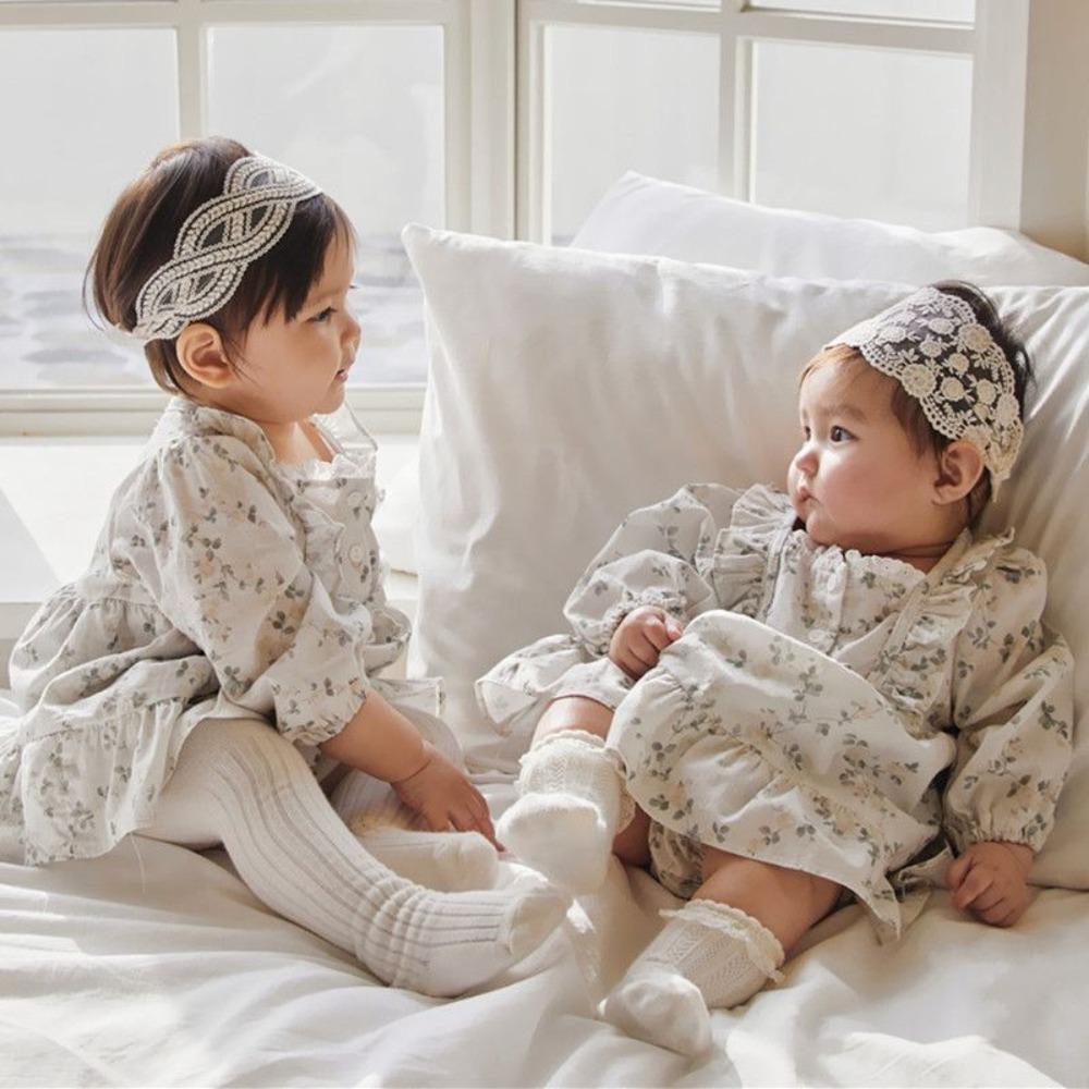 Flower Lace Baby Headband Wave Elastic Hair Hoop Retro Infant Hairband  Newborn