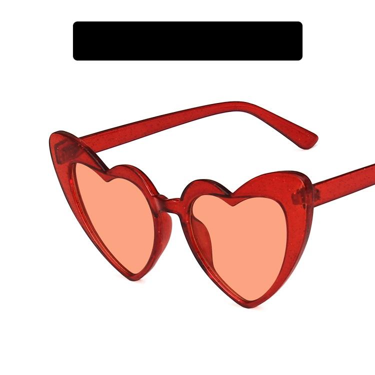

2022 New Fashion Love Heart Sunglasses Women Glitter Lenses Eyewear Candy Colorful Classic Crystal Frame Kurt Cobain UV400 AS красный