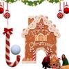 Gingerbread Golf Game Set, Christmas Golf Course, with Candy Cane Sticks and Gingerbread House Goal, Funny Christmas Games, Cute Party Decorations