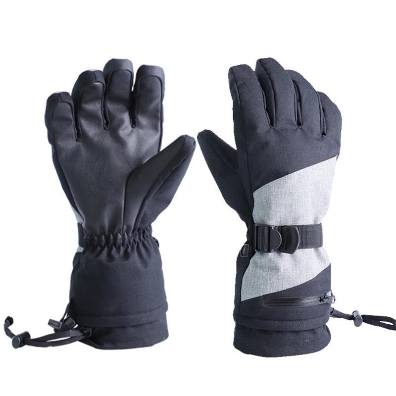 Multifunction Winter Thicken Fleece Warm Ski Gloves Man Woman Outdoor Snowboarding Waterproof Anti-lost Touch Screen Gloves