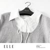 ELLE Faux Two-Piece Vest Shirt Knitted Sweater