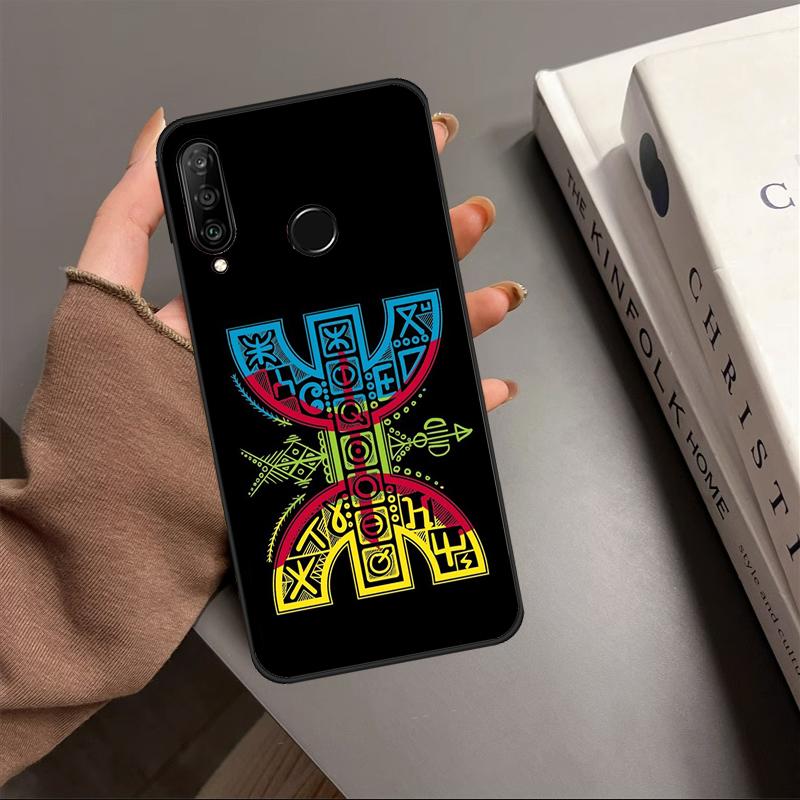 Amazigh Berber Flag For Huawei P30 P40 Lite P60 Pro Nova 10 9 SE 7i 8i 11i 12i 12s Y90 Y60 Y70 Y72 Y61 Y91 Case