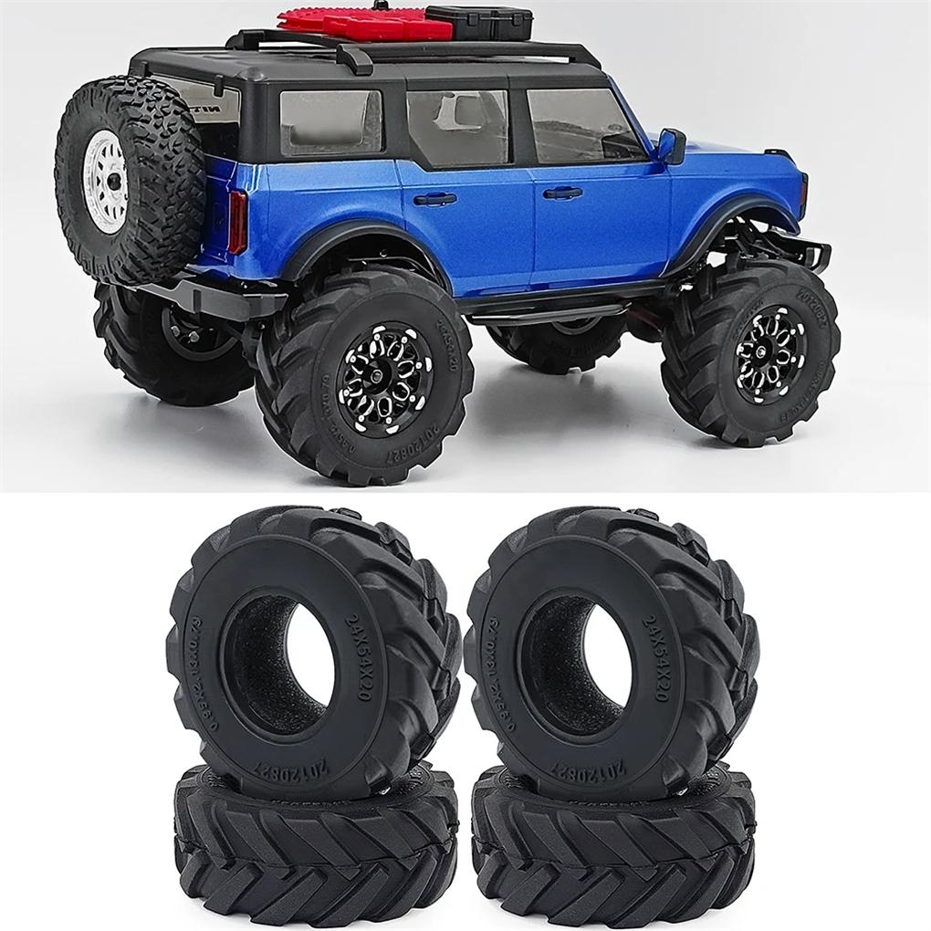 Rubber Wheel Tires For 1/18 1/24 Trx4m Scx24 Crawler RC Car Accessories