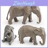 African And Asian Elephant Pvc Collectible Animal Figures For Kids Room Display