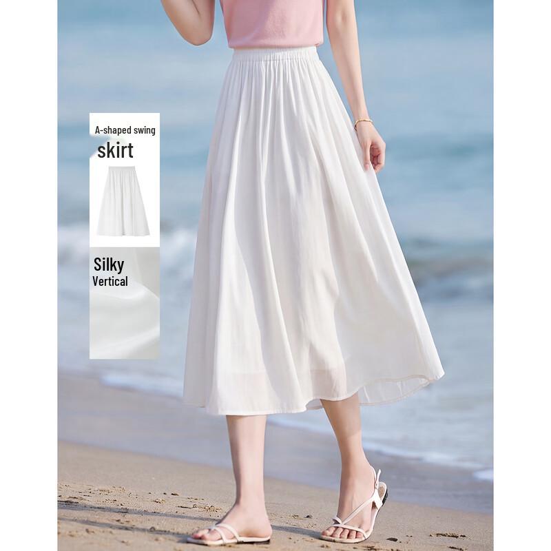 Gentle A-Line Midi Skirt M