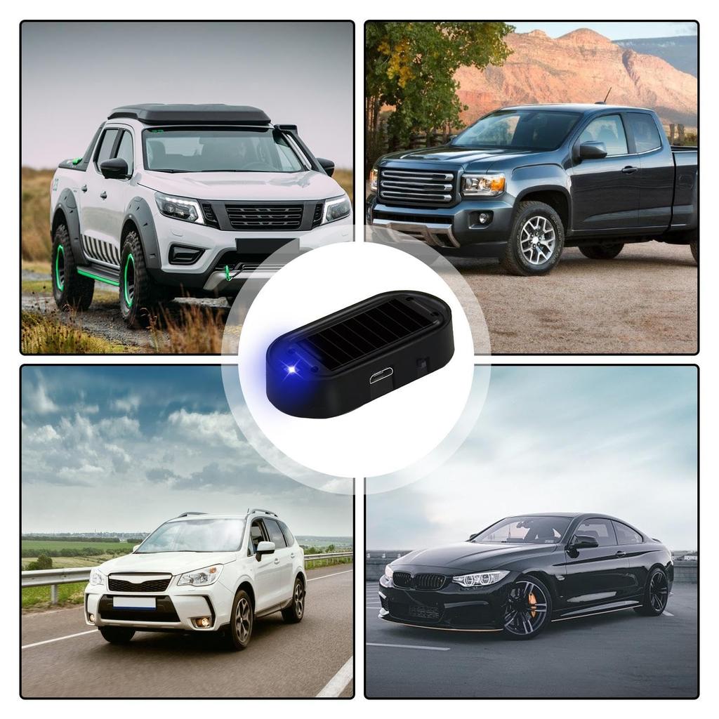 LED světlo na solární energii do auta, Solární nabíjení, Bezpečnostní světlo, Pro vozidla, Proti krádeži, Blikající, Maketa