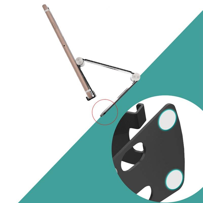 Suport de birou pentru telefon mobil din aliaj de aluminiu din metal Suport pentru tabletă Suport portabil pliabil pentru telefon mobil Lazy Live
