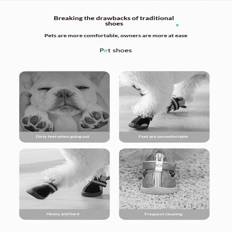20 Pcs Pet Disposable Foot Covers Non Woven Dog Leg Covers Waterproof Non Slip Outdoor Leave In Pet Shoes
