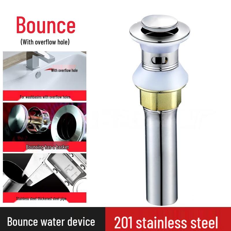 YuHan Stainless Steel Pop-up Washbasin Drainer