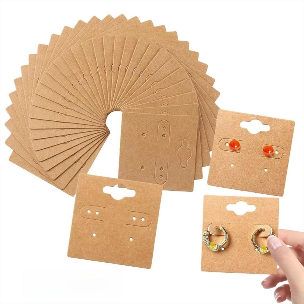100 Pieces Jewelry Tag Earring Display Card Jewelry Selling with Holder Holes Earring Packaging Cards DIY Crafts