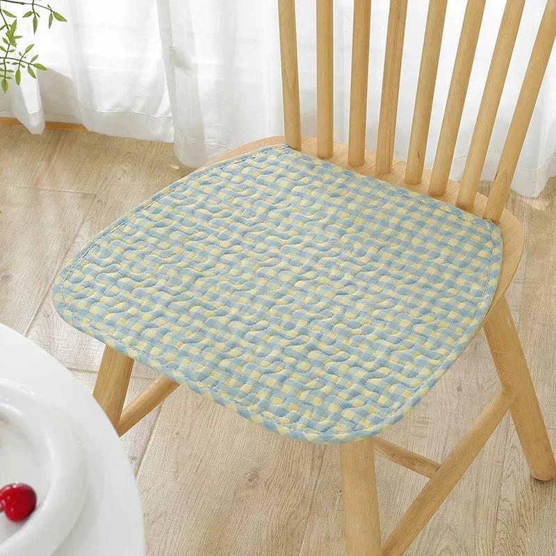 2 Pcs Four Season Universal Office Cushion Anti Slip Pure Cotton Simple Chair Cover Dining Computer Seat Cushion Chair Cushions