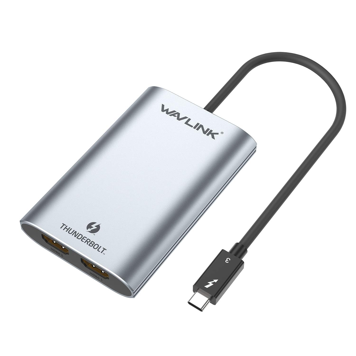 Мини-док-станция WAVLINK Thunderbolt 3 с адаптером HDMI, адаптер для двух дисплеев 4K или одного дисплея 5K, Thunderbolt 3 Dual 4K или Single 5K