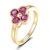 Multi-Color Four-Leaf Clover S925 Sterling Silver Ring for Women – Light Luxury, Enhances Skin Tone, High-End Feel.