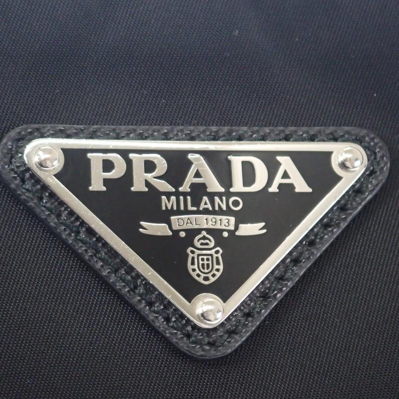 Prada 1BH046 Bolsa de Ombro preto/NERO Nylon/couro Mulheres