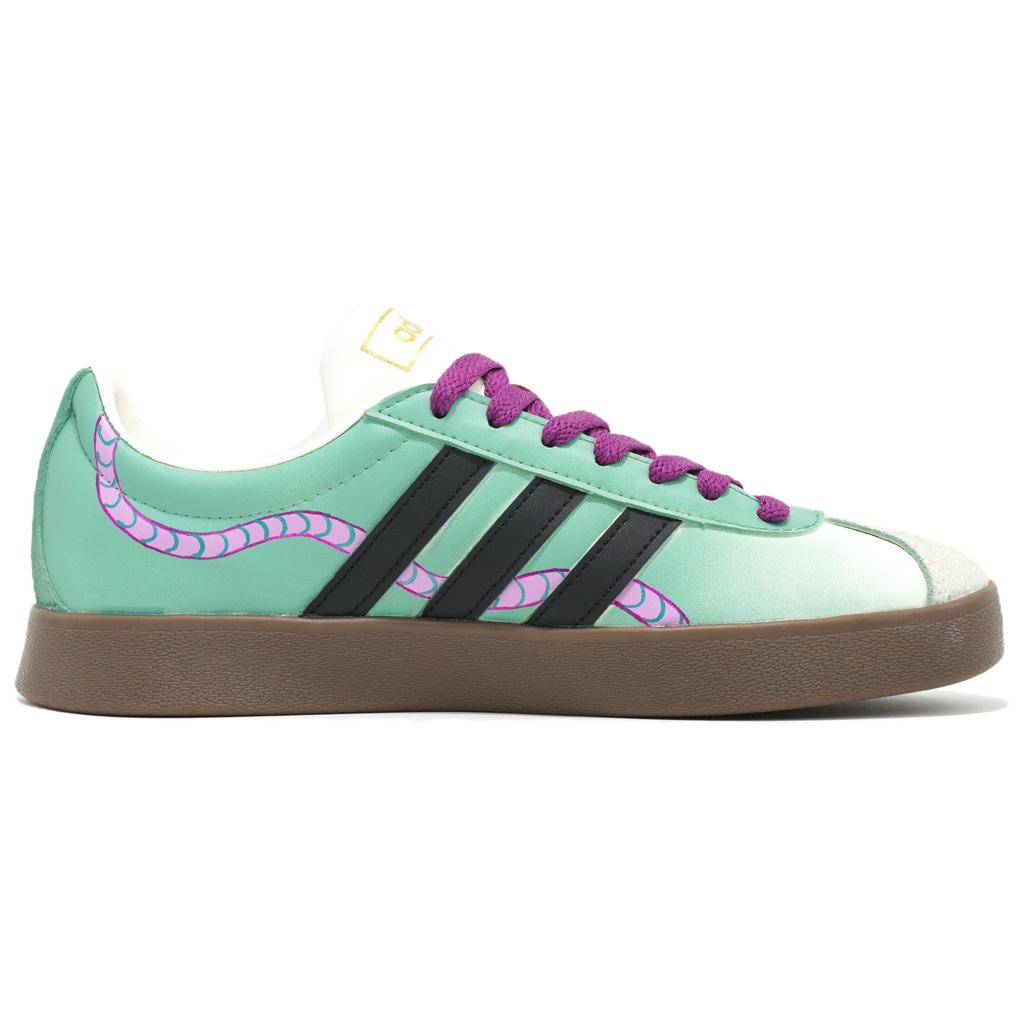 Adidas VL COURT 2.0 Cushioning, Wear Resistant Low top Skateboard Shoes Unisex Green Purple JI0497(Team628-)