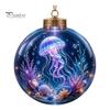 Acryl Ozeanleben Kollektion Weihnachtsbaumkugel Ornament, Klarer Meeres-Leuchtstern Fisch Feiertags-Tischdekoration zum Aufhängen für Weihnachtsbaum,