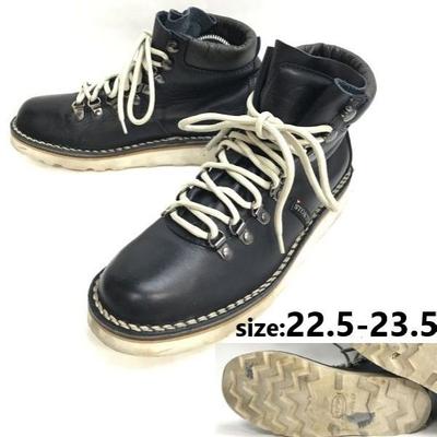 STOKTON Itālijas ādas īsie zābaki 22.5-23.5 brūni Vibram(LIETOTS)