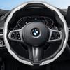 Suitable for Bmw Carbon Fiber Texture Steering Wheel Cover with Snap-On Wave-Shaped Sports Design Protective Case for Models Such As E90 E46 E60 F30 